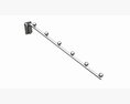 Store Pegboard 6 Ball Waterfall Faceout Hook 3d model