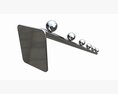 Store Pegboard 6 Ball Waterfall Faceout Hook Modelo 3D