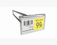 Store Pegboard Flip-up Scanner Hook With Label Modèle 3d