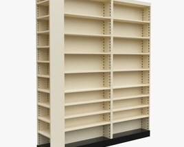 Store Pharmacy Metal Shelf Comp Modelo 3D