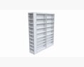 Store Pharmacy Metal Shelf Comp 3Dモデル