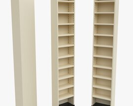 Store Pharmacy Metal Shelf End Unit 3D 모델 