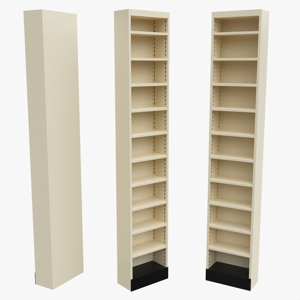 Store Pharmacy Metal Shelf End Unit Modèle 3D