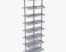 Store Pharmacy See Through Shelving Unit 3D 모델 