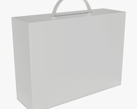 Blank Carton White Paper Package Box Mock Up Modèle 3D