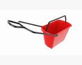 Store Rolling Shopping Basket Red Modelo 3d