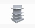 Store Shelving Double Sided Unit 3D-Modell