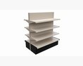 Store Shelving Double Sided Unit Small 3Dモデル
