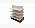 Store Shelving Double Sided Unit Small 3D-Modell