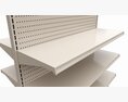 Store Shelving Double Sided Unit Small Modello 3D