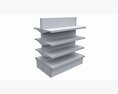 Store Shelving Double Sided Unit Small 3Dモデル