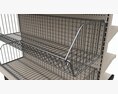 Store Shelving Double Sided Unit Small With Baskets Modello 3D