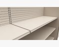 Store Shelving Double Sided Unit With End Cap Unit 3D模型