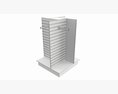 Store Slatwall 4-way Merchandiser Modello 3D