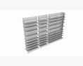 Store Slatwall Metal Double Sided Shelf Unit 3D модель