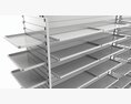 Store Slatwall Metal Double Sided Shelf Unit 3D-Modell