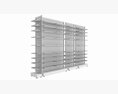 Store Slatwall Metal Double Sided Shelf Unit 3Dモデル