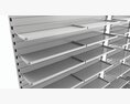 Store Slatwall Metal Slatwall Wall Shelf Unit Modelo 3d