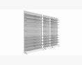 Store Slatwall Metal Slatwall Wall Shelf Unit 3D-Modell