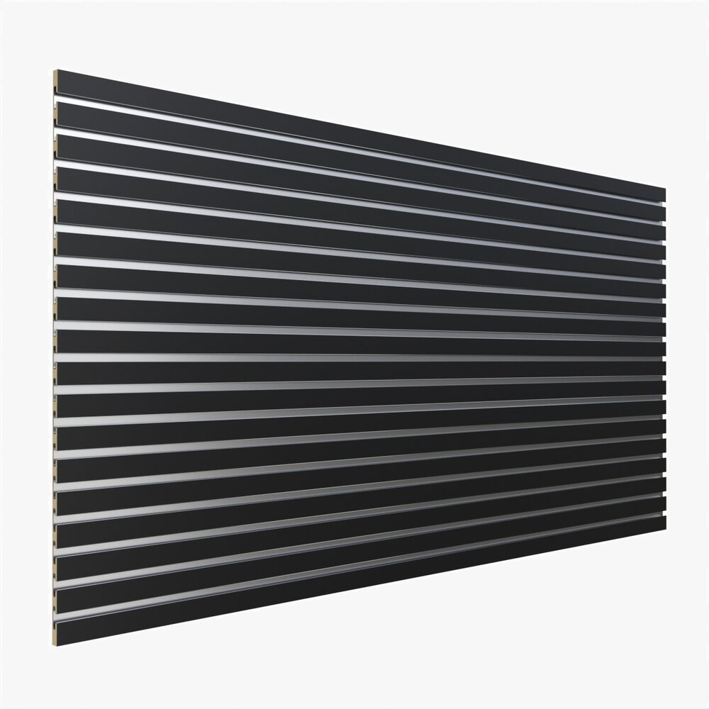 Store Slatwall Panel With Aluminum Insert 3d model