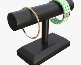 Store Vintage Wooden Jewelry Bracelet Display Stand 3D модель