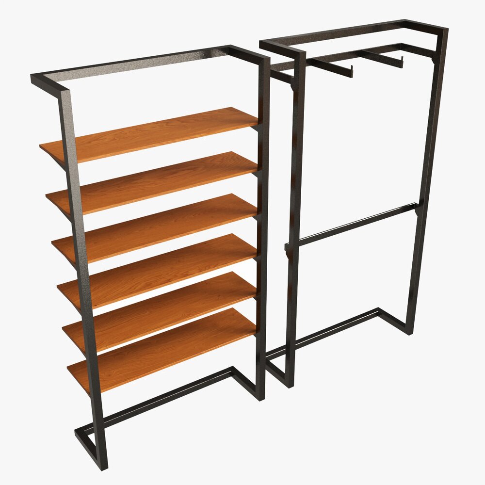 Store Wall Display Frame System 3D model
