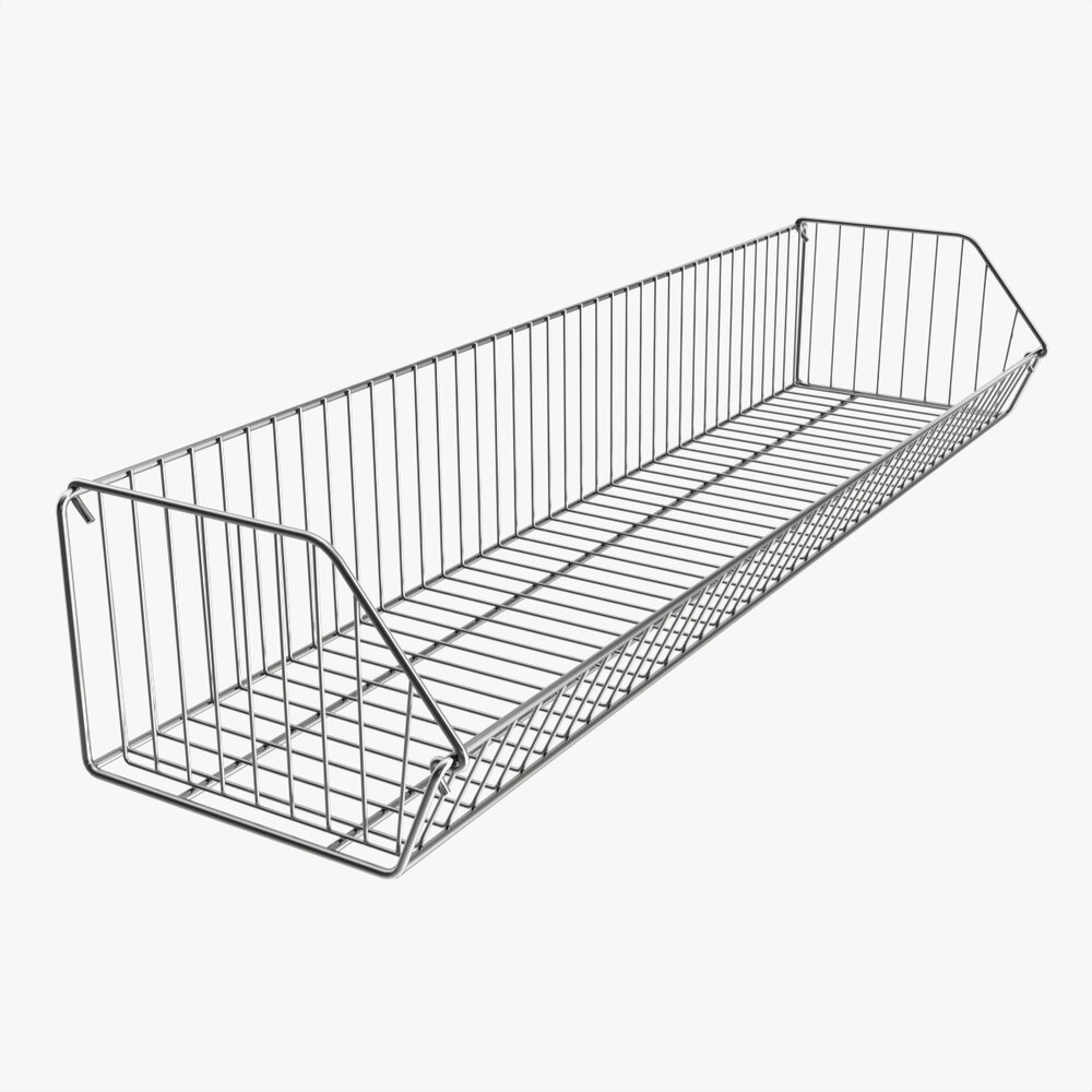 Store Wire Basket Shelf Modelo 3d