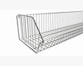 Store Wire Basket Shelf 3D 모델 