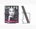 Store Wire Magazine Holder For Slatwall Pegboard Gridwall 3D модель