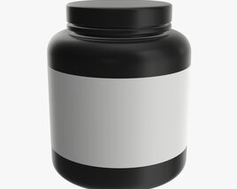Sport Nutrition Container 05 Mockup 3D-Modell