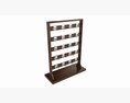 Store Wooden Display Rack With Removable Hooks Modelo 3D