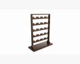 Store Wooden Display Rack With Removable Hooks Modelo 3D