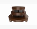 Store Wooden Round Display Stand Modèle 3d