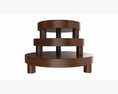 Store Wooden Round Display Stand Modelo 3d