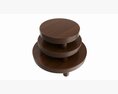 Store Wooden Round Display Stand Modelo 3D