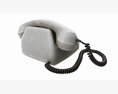 Table Rotary Dial Telephone White Dirty Modelo 3D