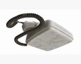 Table Rotary Dial Telephone White Dirty 3Dモデル