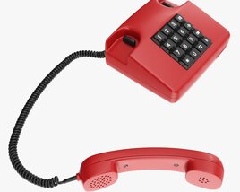 Table Touch-tone Telephone With Off-hook Handset 3D model