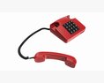 Table Touch-tone Telephone With Off-hook Handset 3D 모델 
