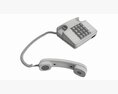 Table Touch-tone Telephone With Off-hook Handset 3d model