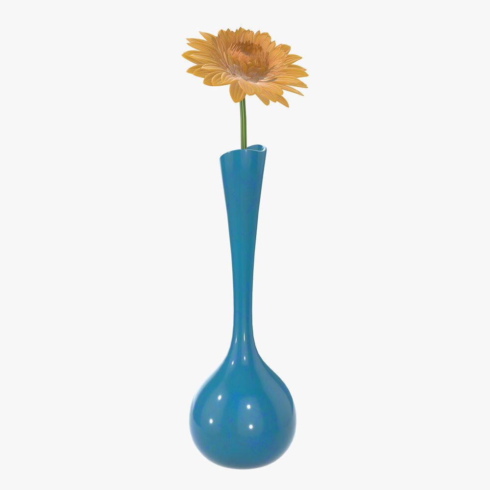Gerbera In Vase 3D 모델 