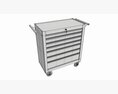 Toolbox Cabinet Trolley Cart 3D 모델 