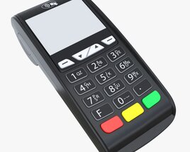 Universal Credit Card POS Terminal 02 3D модель