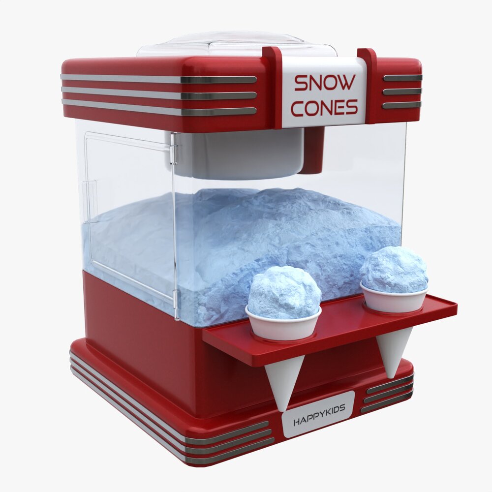 Vintage Snow Cone Ice-Cream Maker 3D 모델 