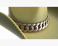 Woman Cowboy Fabric Hat With Curved Brims Modèle 3d