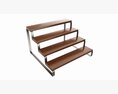 Wooden Display Riser Stand For Perfume And Makeup Organizer Modello 3D