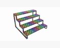Wooden Display Riser Stand For Perfume And Makeup Organizer Modello 3D