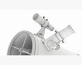Amateur Newtonian Reflector Telescope With Tripod 3d model