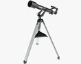 Amateur Refractor Telescope With Tripod 3Dモデル