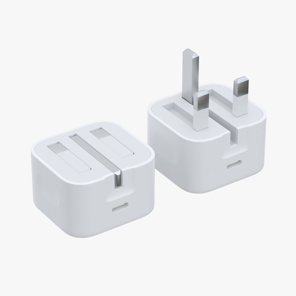 Apple 20W USB-C Power Adapter UK 3D 모델 